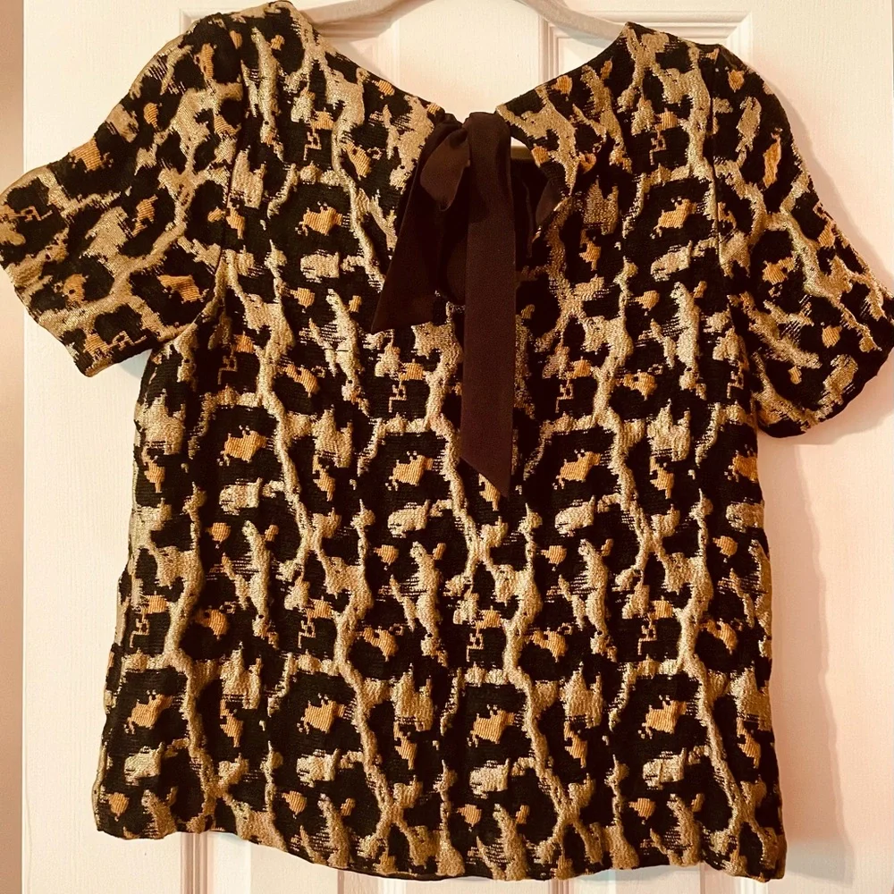 Hutch Black and Gold Patterned Blouse - Picture 3 of 4